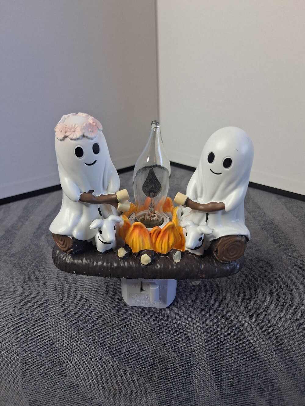 Source Unknown Ghosts by Campfire Night Light - White and Orange Accents
